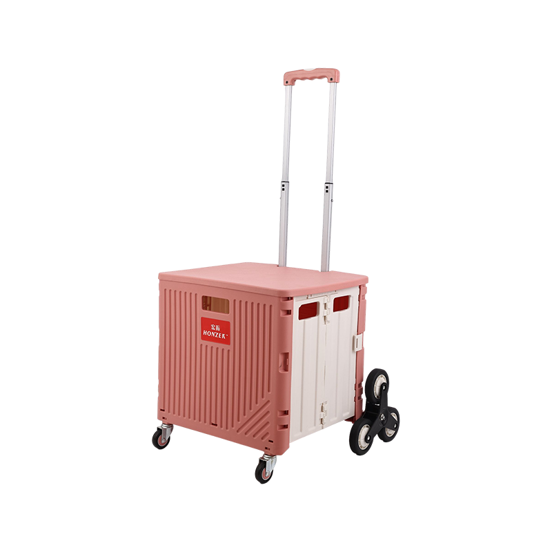 8/6 Wheels pack & roll cart Plastic Foldable  Shopping Trolley Stairs Climbing stairs Cart Collapsible Handcart Manufacturers